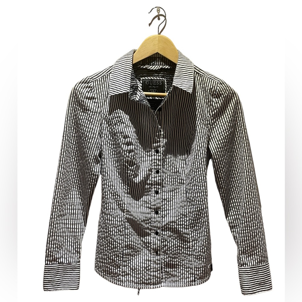 Striped ‘Guess’ button down Shirt